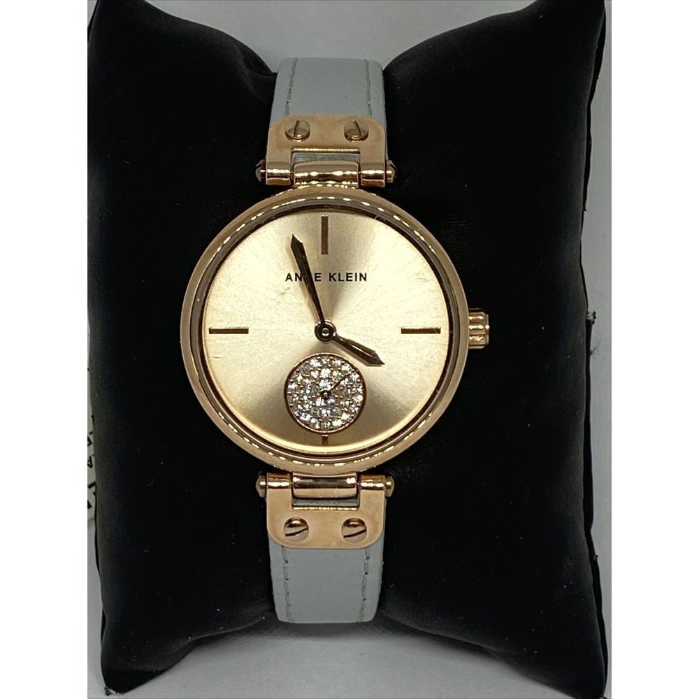 Anne Klein AK/3380 Women's Leather Gold Analog Dial Quartz Genuine Watch LJ127